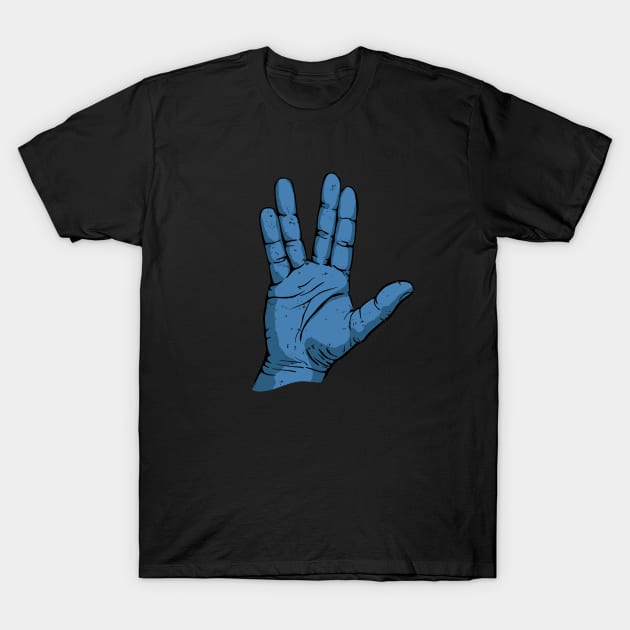 Alien Salute T-Shirt by hobrath